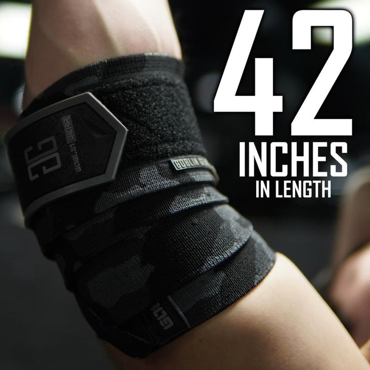 Goblin Gear 42" Super Heavy Duty Competition Grade Weightlifting/Powerlifting Elbow Wraps - 