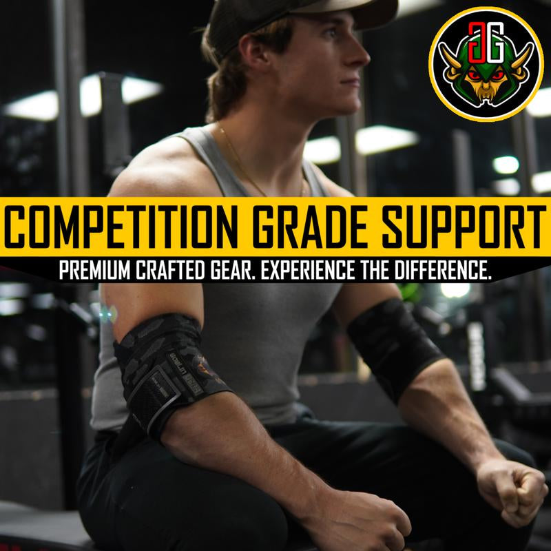 Goblin Gear 42" Super Heavy Duty Competition Grade Weightlifting/Powerlifting Elbow Wraps - 