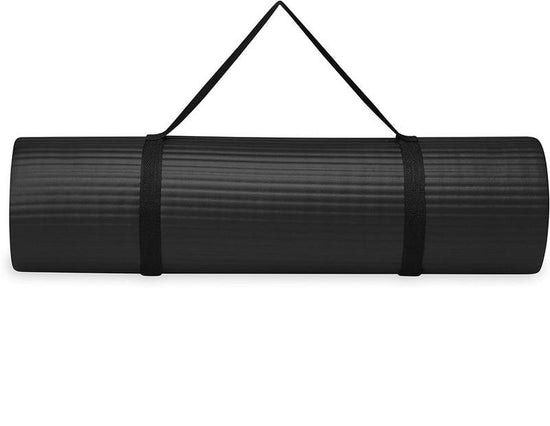 Thick Yoga Mat with Easy-Cinch Yoga Mat Carrier Strap - Fitness & Exercise Mat, 72"L X 24"W X 2/5 Inch Thick - Perfect Gift