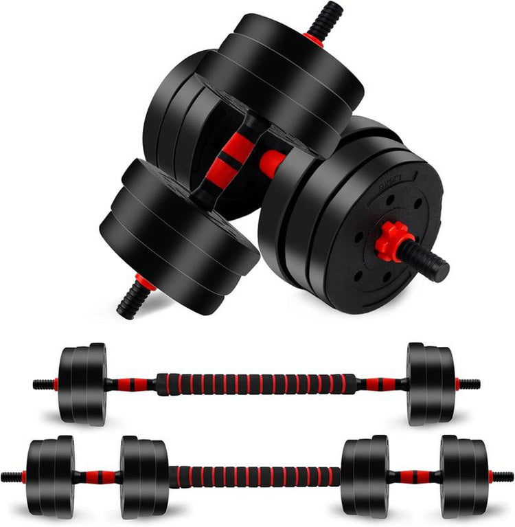 5-44Bls Adjustable Dumbbell Set for Home Gym Fitness Weight Plates, 3-In-1 Ergonomic Modes, Heavy Duty Cast for Strength Training Barbell Weight Set