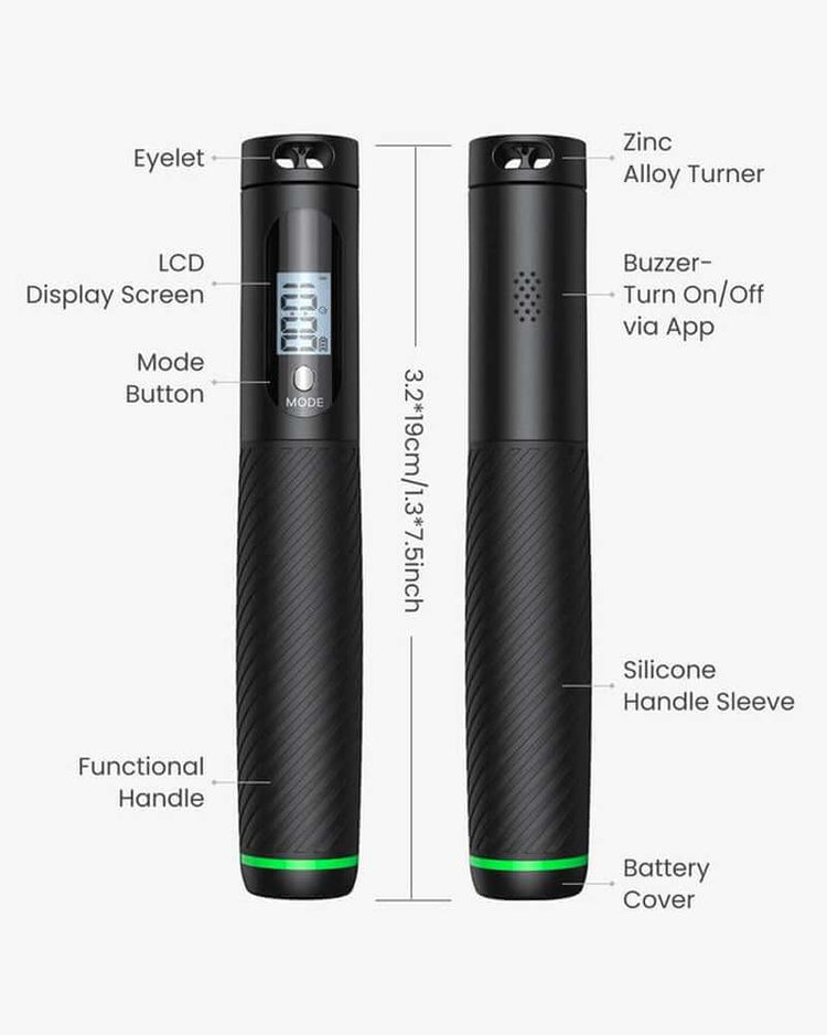 RENPHO Smart Jump Rope Pro Weighted Jump Rope with Counter, Cordless Jump Ropes for Fitness Crossfit, Gym, Burn Calorie, APP Data Analysis