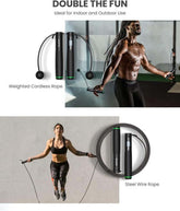 RENPHO Smart Jump Rope Pro Weighted Jump Rope with Counter, Cordless Jump Ropes for Fitness Crossfit, Gym, Burn Calorie, APP Data Analysis