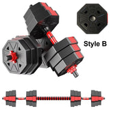 5-44Bls Adjustable Dumbbell Set for Home Gym Fitness Weight Plates, 3-In-1 Ergonomic Modes, Heavy Duty Cast for Strength Training Barbell Weight Set