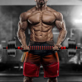 5-44Bls Adjustable Dumbbell Set for Home Gym Fitness Weight Plates, 3-In-1 Ergonomic Modes, Heavy Duty Cast for Strength Training Barbell Weight Set