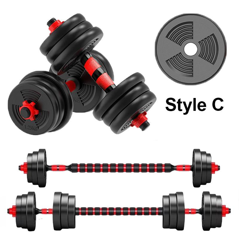 5-44Bls Adjustable Dumbbell Set for Home Gym Fitness Weight Plates, 3-In-1 Ergonomic Modes, Heavy Duty Cast for Strength Training Barbell Weight Set