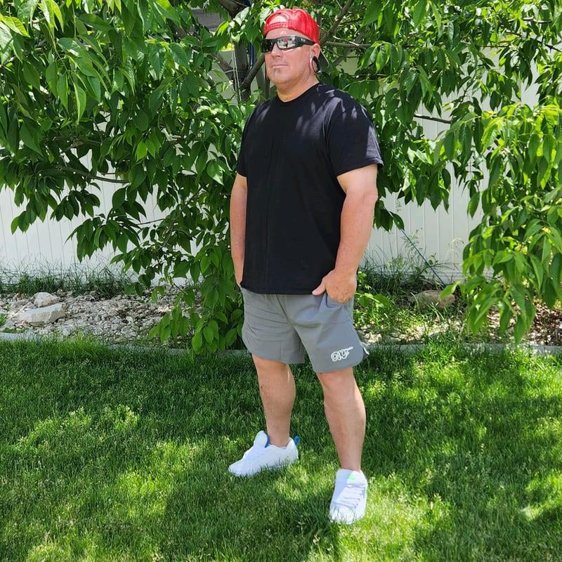 Blitz Fitness Apparel - These Shorts Are Comfortable, Stretchy, Great for Sports, Working Out at the Gym, Running, or Just Lounging around the House. They Have 2 Front Pockets an Elastic Waist Band with a Drawstring Keep Them Snug. 5-Inch Inseam Outfits
