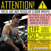 Goblin Gear 42" Super Heavy Duty Competition Grade Weightlifting/Powerlifting Elbow Wraps - 